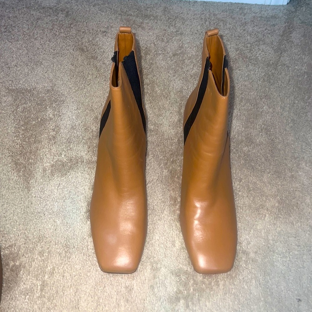 3 inch leather booties